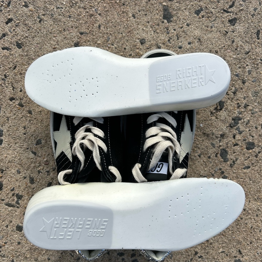 Golden Goose Hi Star Sneakers Women Black Suede White Star EU 37 US 7 - Picture 9 of 13